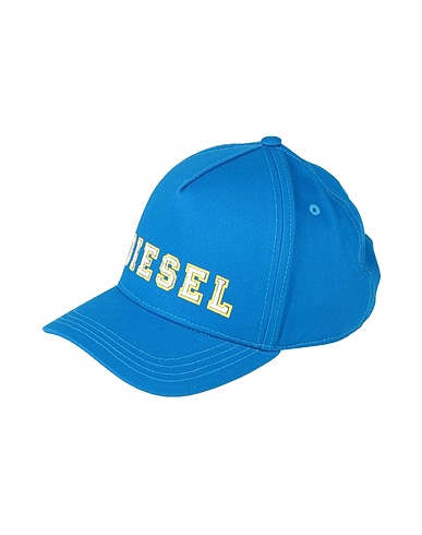 DIESEL Hat Bright blue 100% Cotton