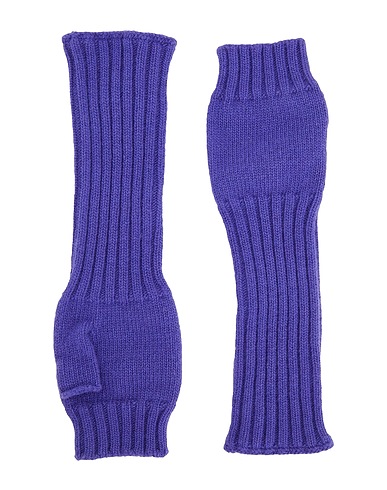 8 by YOOX Gloves RECYCLED WOOL FINGERLESS CABLE KNIT LONG GLOVES
 Purple 100% Recycled wool