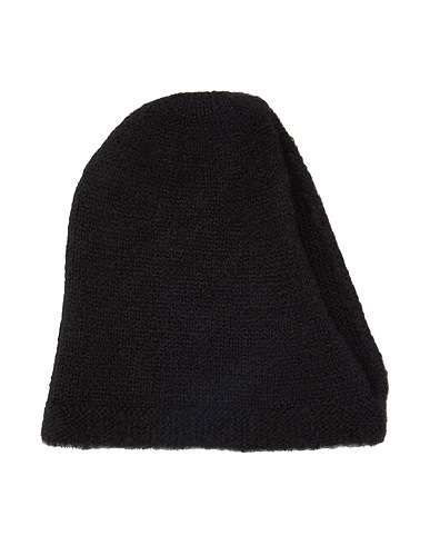 8 by YOOX Hat SOFT BONNET
 Black 49% Recycled polyamide, 25% Viscose, 25% Wool, 1% Elastane