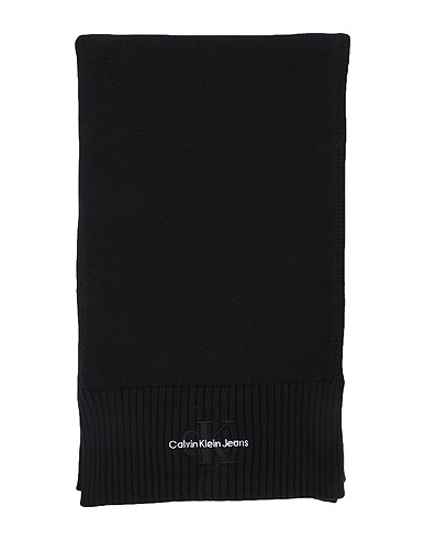 CALVIN KLEIN JEANS Schals und Foulards Schwarz 100% Baumwolle
