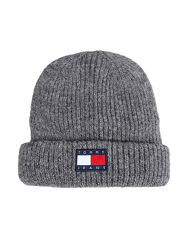 TOMMY JEANS Hat Grey 30% Acrylic, 30% Polyamide, 29% Polyester, 11% Wool