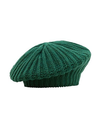 8 by YOOX Hat RECYCLED WOOL BERET
 Emerald green 100% Recycled wool
