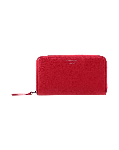 EMPORIO ARMANI Billetera Rojo 100% Poliéster, Poliuretano untado, Piel de ovino