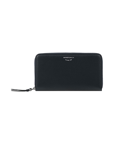 EMPORIO ARMANI Wallet Midnight blue 100% Polyester, Polyurethane coated, Ovine leather