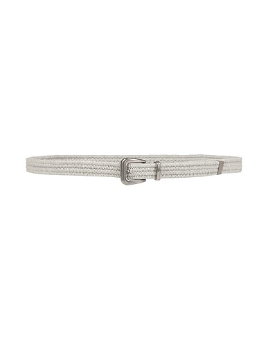 BRUNELLO CUCINELLI Regular belt Light grey Textile fibres