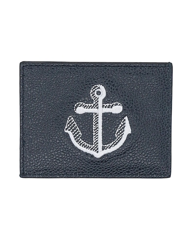 THOM BROWNE Small Leather Goods Midnight blue Leather