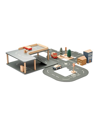 LIEWOOD Cars, trains, plannes & Co Beige Wood, PVC - Polyvinyl chloride, Steel