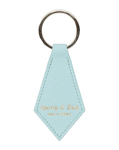 SPORTY & RICH Key ring Light blue Leather