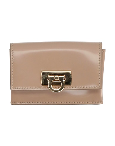 FERRAGAMO Wallet Beige Calfskin
