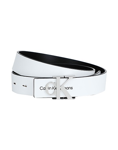 CALVIN KLEIN JEANS Cintura Regular Bianco 100% Pelle di bovino