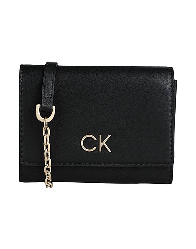 CALVIN KLEIN Wallet Black 51% Recycled polyester, 49% Polyurethane