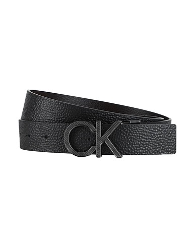 CALVIN KLEIN Δερμάτινη ζώνη Μαύρο 100% Βακέτα