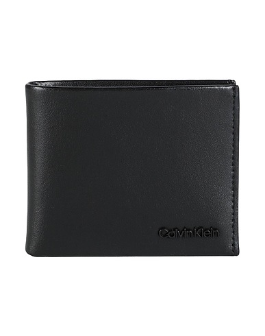 CALVIN KLEIN Wallet Black 100% Cow leather