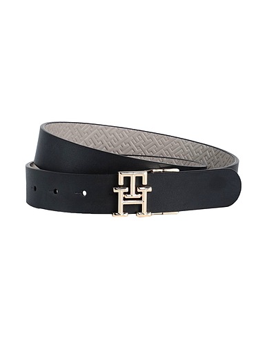 TOMMY HILFIGER レギュラー幅ベルト ブラック 牛革 100%