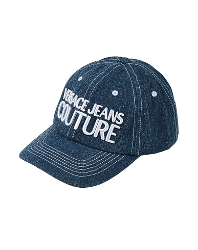 VERSACE JEANS COUTURE Hat Blue 80% Cotton, 10% Viscose, 10% Polyester