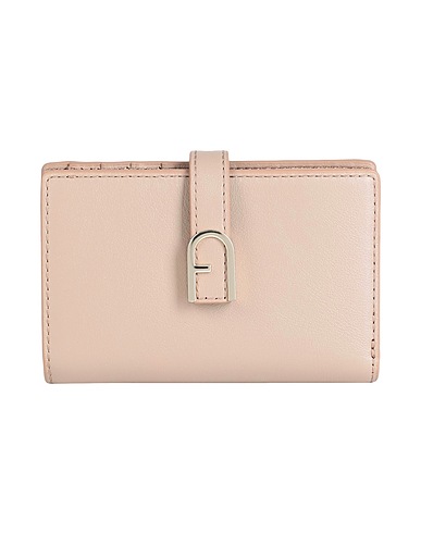 FURLA Wallet FURLA FLOW S COMPACT WALLET
 Taupe 100% Calfskin