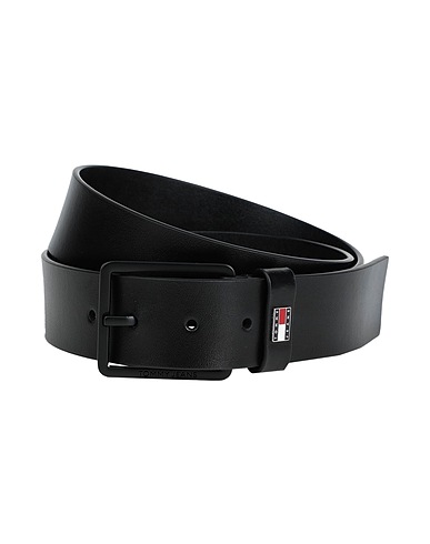 TOMMY JEANS Leather belt Black 100% Buffalo leather
