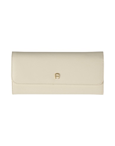 AIGNER Wallet White 100% Leather
