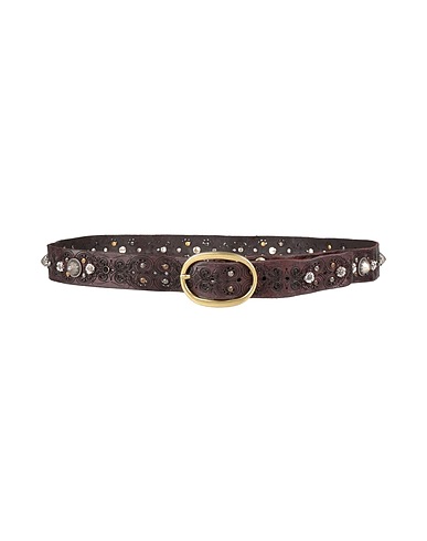 CAMPOMAGGI Regular belt Dark brown Cowhide