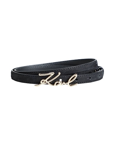 KARL LAGERFELD Thin belt Black Leather