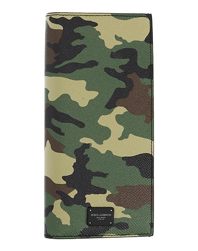 DOLCE&GABBANA Wallet Military green 100% Calfskin