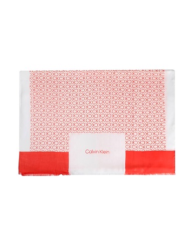 CALVIN KLEIN Scarves and foulards Orange 51% Modal, 49% Viscose