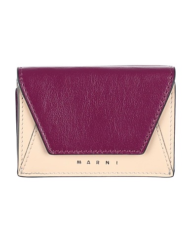 MARNI Wallet Plum 100% Cow leather