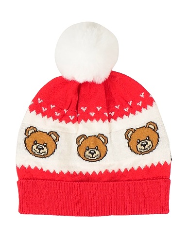 MOSCHINO BABY Hat Red 85% Cotton, 15% Wool, Polyester