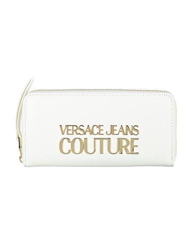 VERSACE JEANS COUTURE Brieftasche Weiß 100% Polyester, Poliurethan-Harz