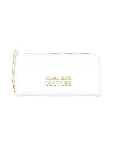 VERSACE JEANS COUTURE Portafoglio Bianco 100% Poliestere, Resina poliuretanica