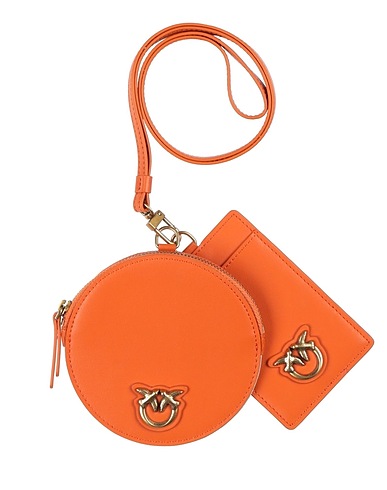 PINKO Brieftasche Orange Kalbsleder