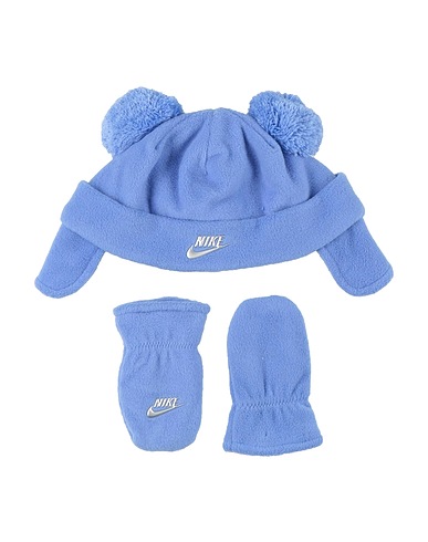 NIKE Baby accessories set NIKE TWO-POM PEAK BABY TRAPPER
 Light blue 100% Polyester