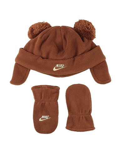 NIKE Baby-Set NIKE TWO-POM PEAK BABY TRAPPER
 Braun 100% Polyester