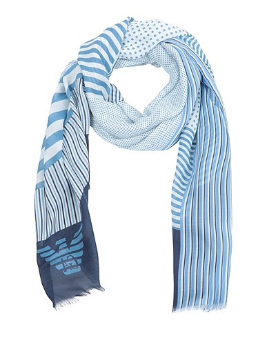 EMPORIO ARMANI Scarves and foulards Blue 100% Modal