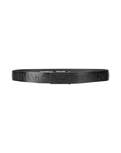 EMPORIO ARMANI Leather belt Black Leather