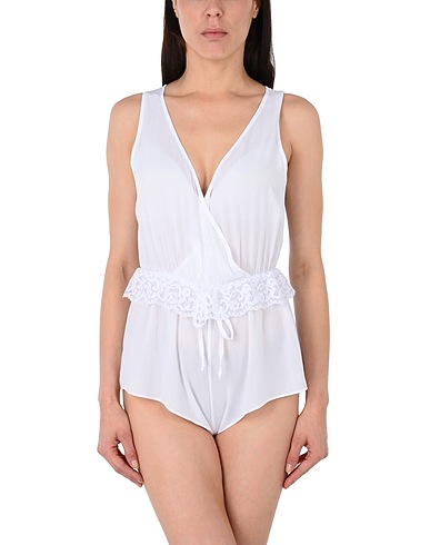 PAUL & JOE x COSABELLA Sleepwear PLAYSUIT
 White 93% Viscose, 5% Nylon, 2% Polyurethane