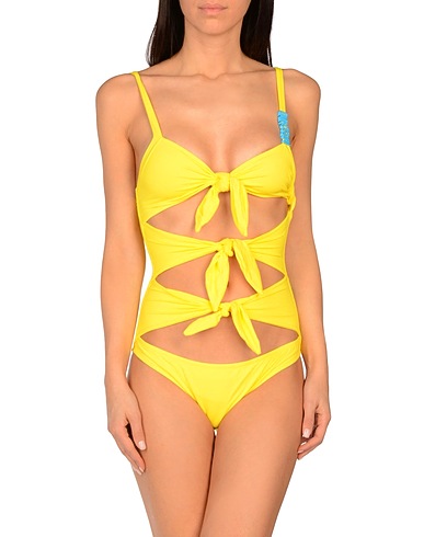 MOSCHINO Costume intero Giallo 86% Poliammide, 14% Elastan