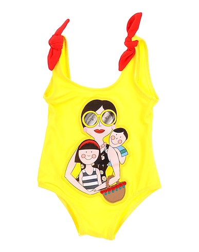 DOLCE&GABBANA Ολόσωμο μαγιό Κίτρινο 86% Πολυαμίδη, 14% Ελαστάνη