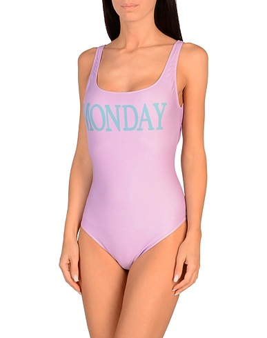 ALBERTA FERRETTI One-piece swimsuits Mauve 82% Polyester, 18% Elastane