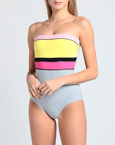 MAISON LEJABY One-piece swimsuits Light grey 60% Polyamide, 36% Elastane, 4% Polyester