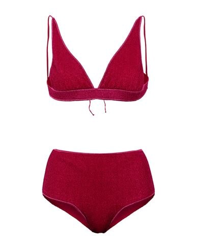 Oseree Lumiere High-rise Metallic Bikini In Fuchsia