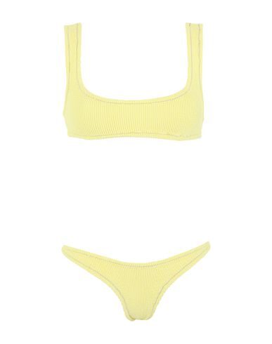 Reina Olga Ginny Textured Bikini Set In Yellow