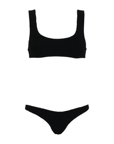 Reina Olga Ginny Scrunch Crinkled-effect Bikini In Black