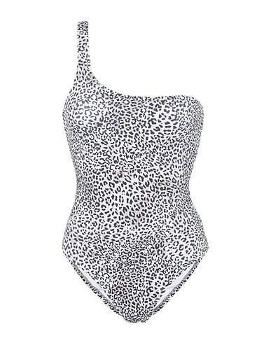 8 by YOOX One-piece swimsuits Light grey 91% Polyamide, 9% Elastane