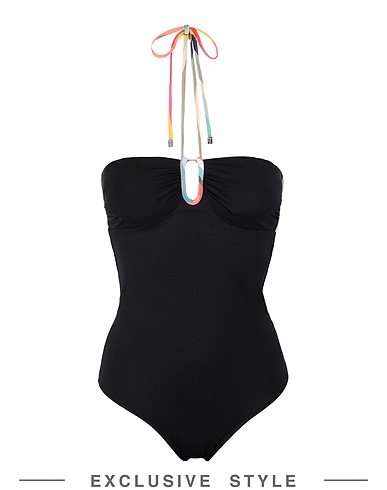 PS PAUL SMITH x YOOX One-piece swimsuits Black 86% Polyamide, 14% Elastane