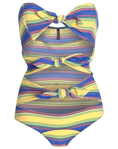 LISA MARIE FERNANDEZ One-piece swimsuits Yellow 64% Cotton, 22% Nylon, 14% Elastane