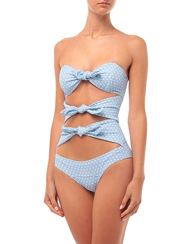LISA MARIE FERNANDEZ One-piece swimsuits Sky blue 85% Nylon, 15% Elastane
