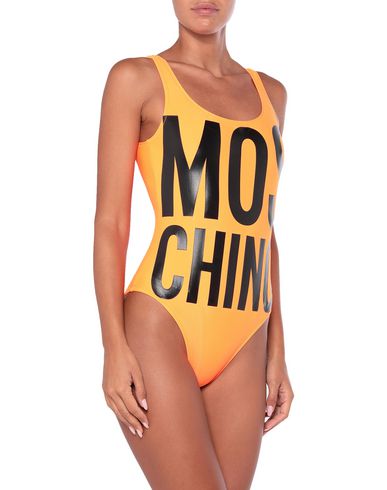 Click to view more detailed imagery on our partner's website Moschino One Piece Swimsuit With Maxi Logo In Yellow