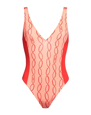 ELISABETTA FRANCHI One-piece swimsuits Apricot 82% Polyamide, 18% Elastane