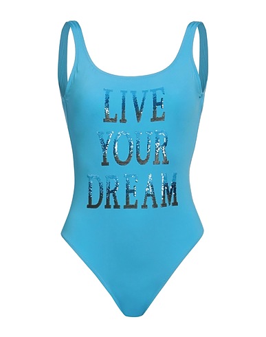 ALBERTA FERRETTI One-piece swimsuits Sky blue 88% Polyamide, 12% Elastane